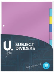 Subject Dividers, 10pk