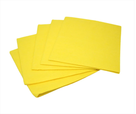 Super Absorbent 3 Pack Yellow Cleaning Cloths Kitchen Towel 50% Polyester