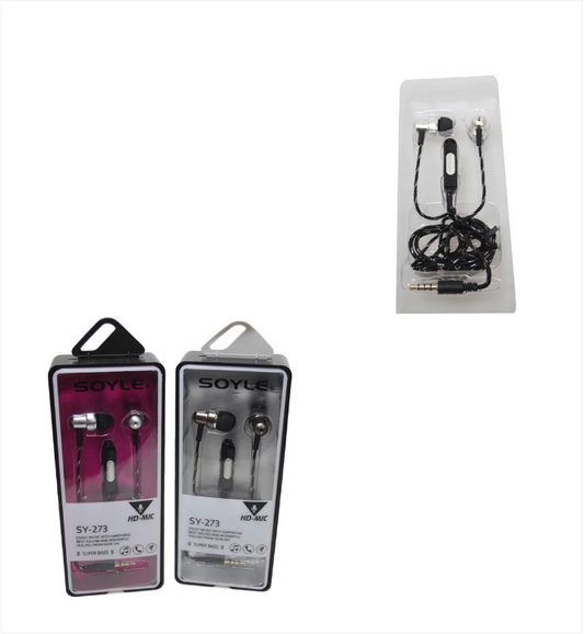 Super Bass HD Voice SOYLE Hands Free Earphone High Quality 1 Pack