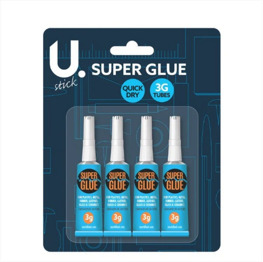 Super Glue 3g Pack of 4 16 x 12 x 1cm