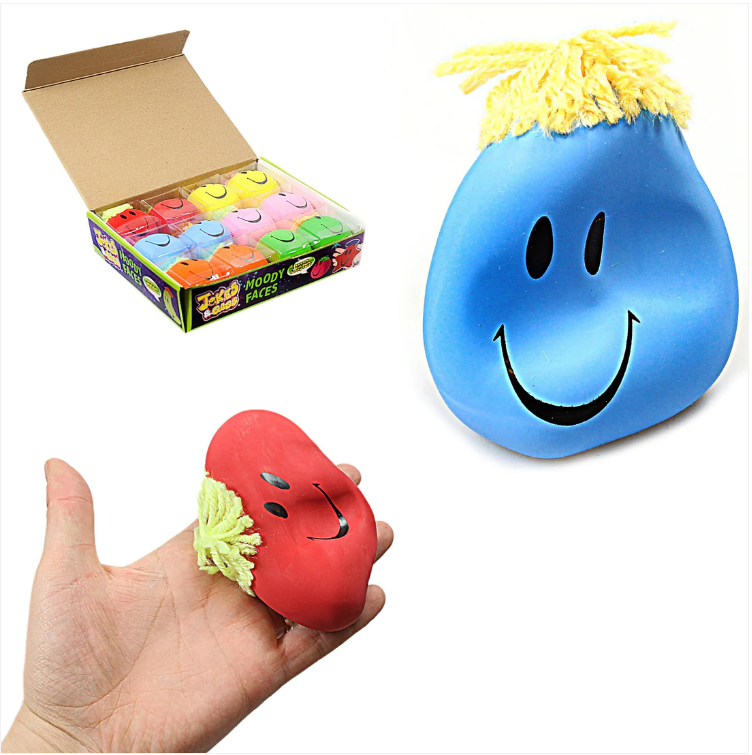 Super Stretchy Moody Face Smiley Face Stress Ball Children