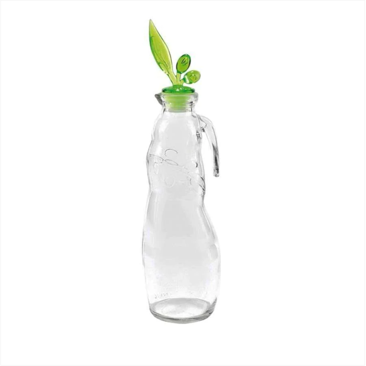 Swan 1 Litre Oil & Vinegar Bottle Clear High Quality Glass Bottle With Fancy Lid