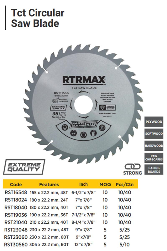 TCT CIRCULAR WOOD SAW BLADE 190MM*36T