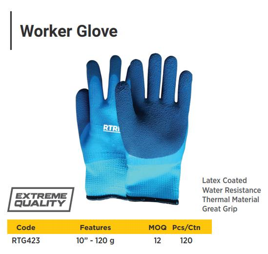 THERMAL WATERPROOF WORKER GLOVE 120 GR