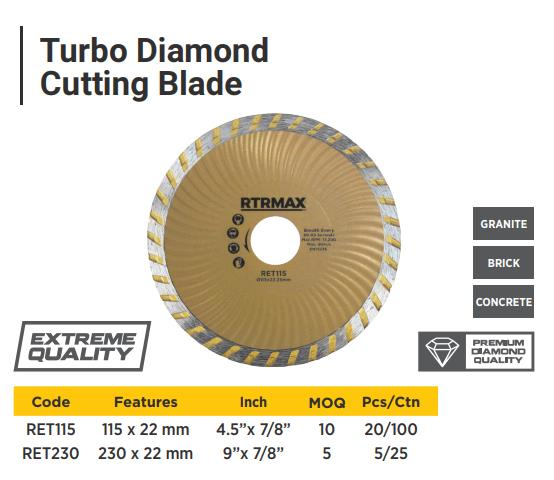 TURBO DIAMOND BLADE 115 X 22.2MM
