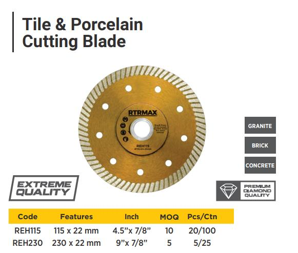 TURBO TILE CUT BLADE 230 X 22.23MM