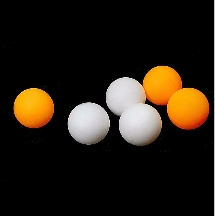 Table Tennis Balls Indoor Outdoor Fun White/Orange Plastic Table Tennis Balls 6 Pack