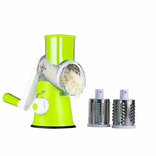 Table Top Drum Grater With 3 Stainless Steel Blades Detachable Easy To Use 3 Colours