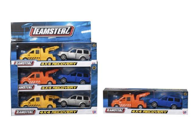 Teamsterz 4x4 Recovery Tow Truck With Car 2 Colours