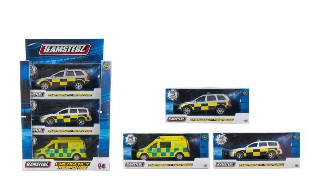 Teamsterz City Emergency Response Police Car Ambulance Kids Toys Light & Sound Toy