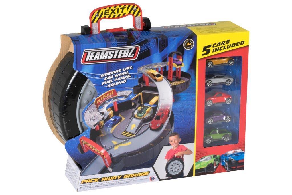 Teamsterz Pack Away Garage With 3 Die Cast Cars Childrens Toy