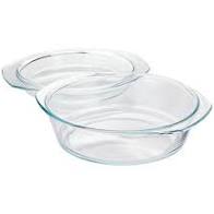 Tempered Glass Casserole Dish Curry Stock Container With Lid 1.5 Litre