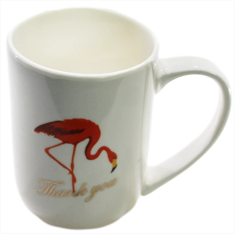 Thank you Mug With Flamingo Kitchen Mug Assorted Designs 14 x 9 x 14 cm