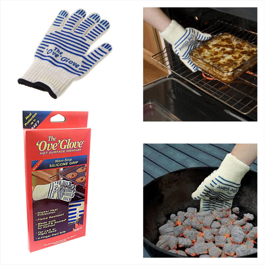 The 'Ove' Glove Heavy Duty Oven Glove Non- Slip Silicone Grip Washable 15 cm x 24 cm Large 130 Gram