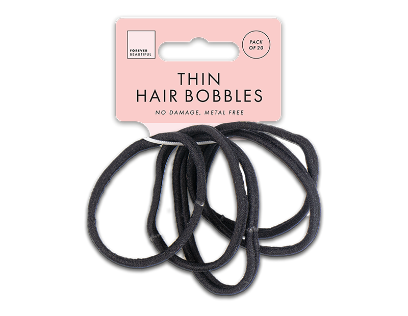 Thin Rolled Hair Bobbles 20pk