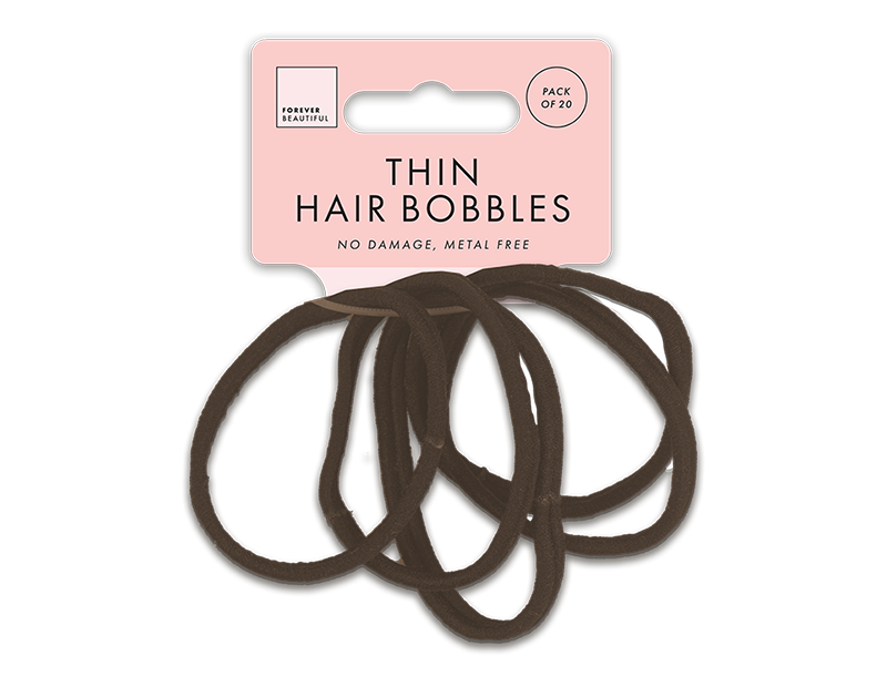 Thin Rolled Hair Bobbles 20pk