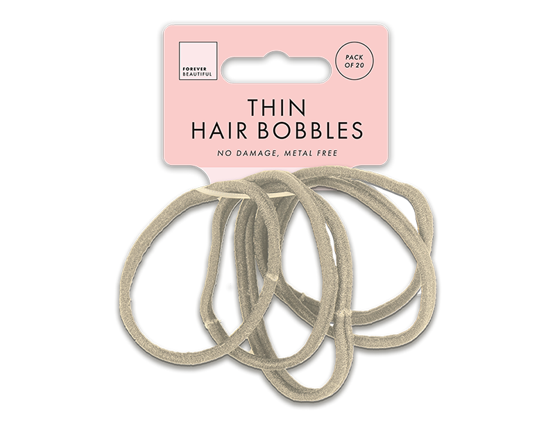 Thin Rolled Hair Bobbles 20pk