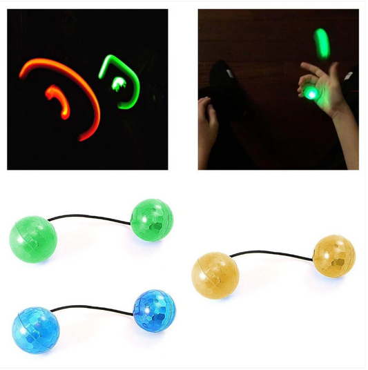 Thumb Chucks Detachable LED Luminous Light Fidget Toy Hand Stress Yoyo Ball