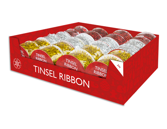 Tinsel Ribbon 3m PDQ