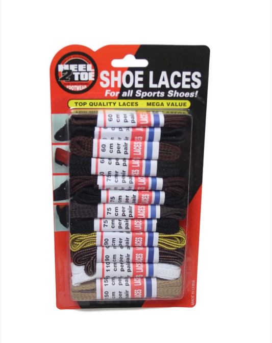 Top Quality Assorted Colour Shoe Laces Fits All Shoes Various Lengths 12 Pack