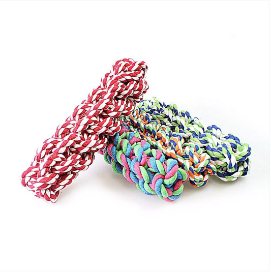 Tough Cotton Dog / Puppy Twisted Strong Chewable Knot For Healthy Dog Teeth Pet