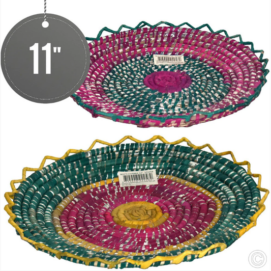 Traditional Naan Bread Serving Basket / Roti Chaba 11" Mixed Colour Random Sent