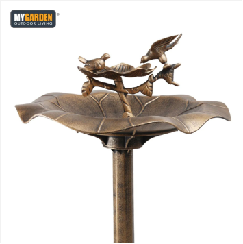 Traditional Weatherproof Bronze Effect Garden Bird Bath