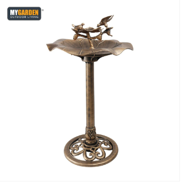 Traditional Weatherproof Bronze Effect Garden Bird Bath