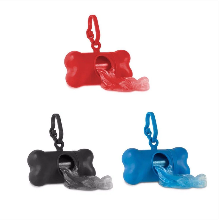 Travel Doggy Poop Bag Dispenser With Comfortable Keychain Belt Collar Clip Pet