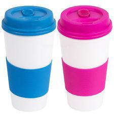 Travel Mug Silicone Grip Available In 2 Colours 350ml