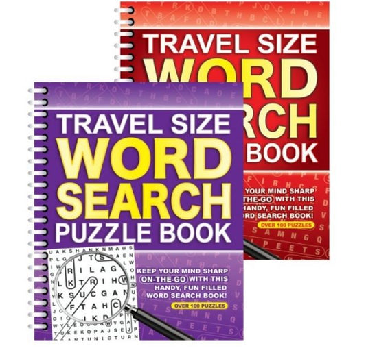 Travel Size Word Search 1 & 2, Spiral Bound