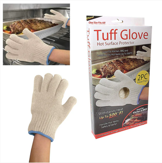 Tuff Glove Oven Glove Mitts 2pc Withstands Heat Hot Surface Protector Home Kitchen