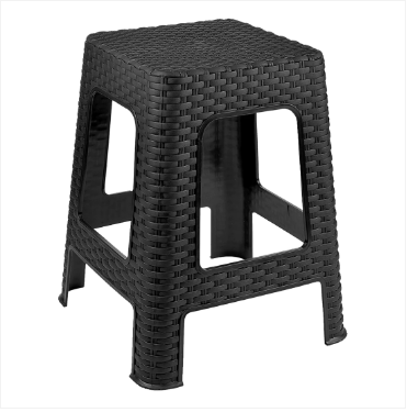 Tuffex Plastic Rattan Stool 28 x 28 x 45 cm Assorted Colours