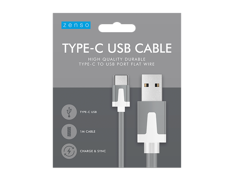 Type-C to USB Flat Cable 1M