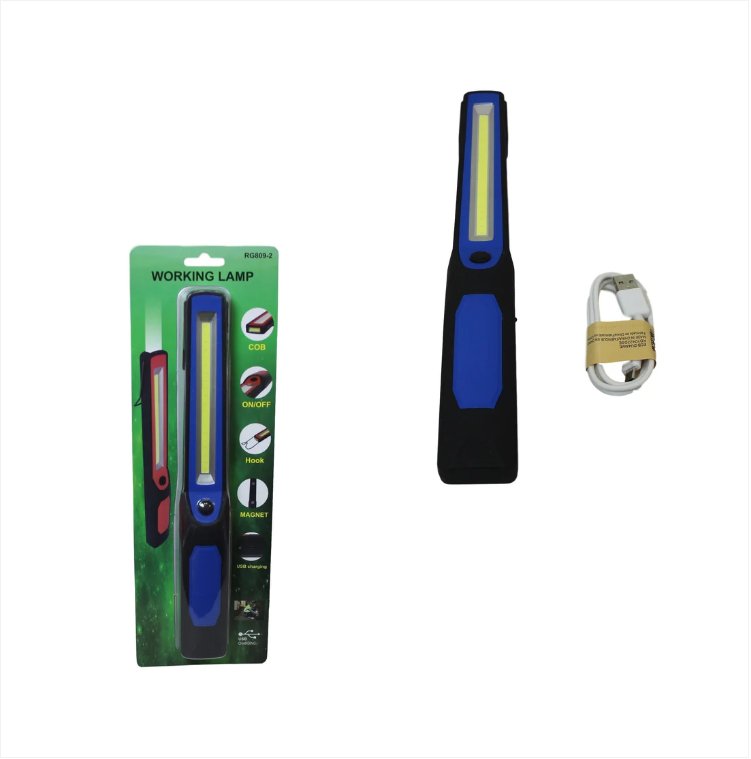 USB Charging Cob Flashlight With Hook Magnetic Camping Flashlight 30cm