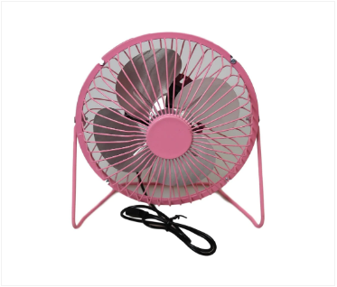 USB Mini Fan Desk Indoor Cool Summer Metal Net USB Super Mute Fan 17cm x 19cm