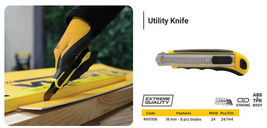 UTILITY KNIFE 8 BLADES