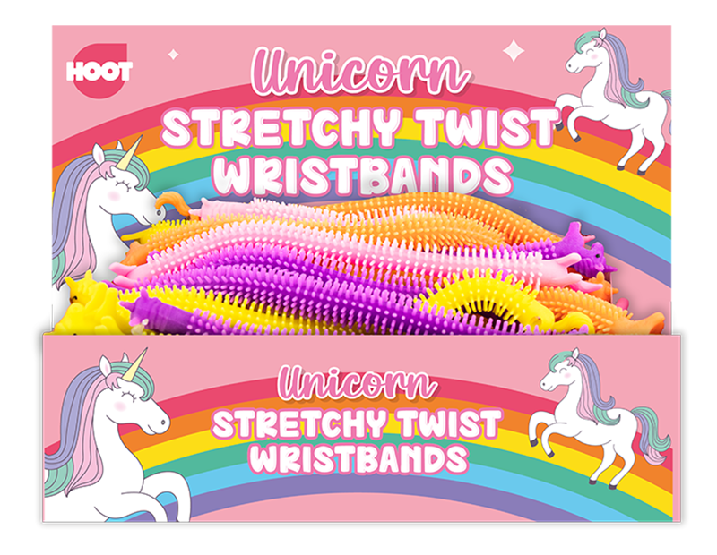 Unicorn Stretchy Twist Wristbands PDQ