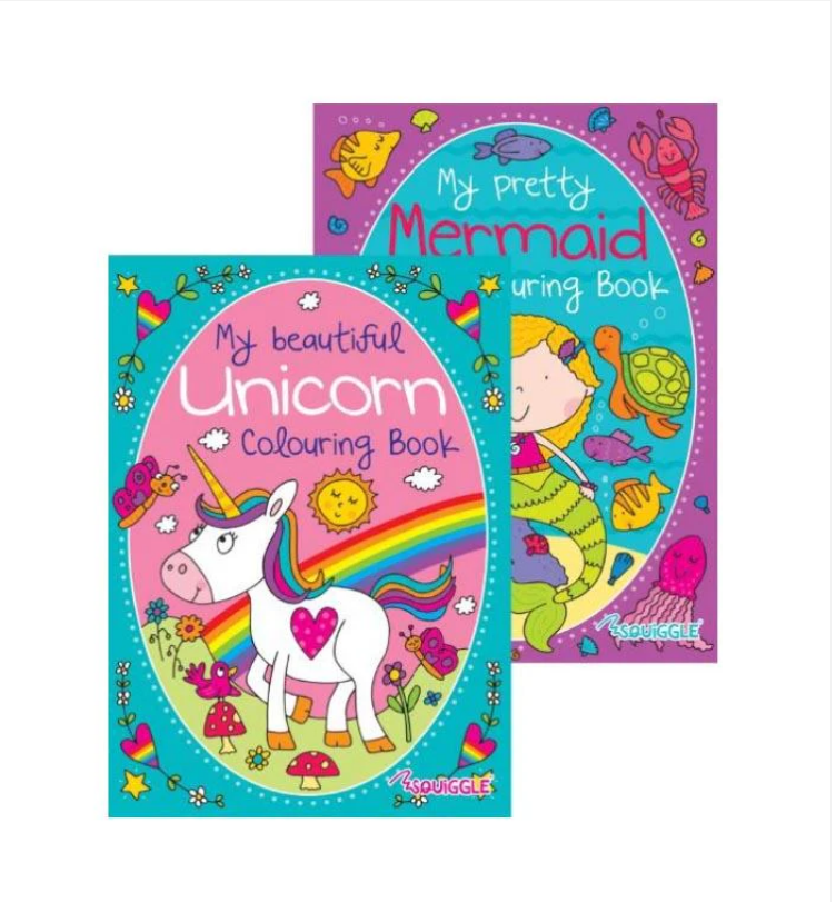 Unicorn & Mermaid Colouring Children's Fun Activities x 1