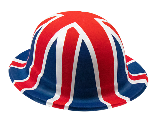 Union Jack Plastic Bowler Hat