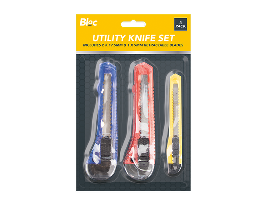 Utility Knife Set 3pk