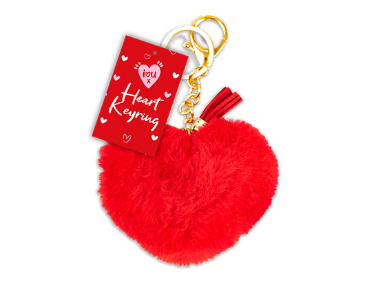 Valentine's Heart Plush Keyring