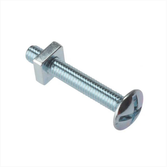 Value Pack Cross Slotted Roofing Bolts And Nuts M6 x 40 Pack Of 6