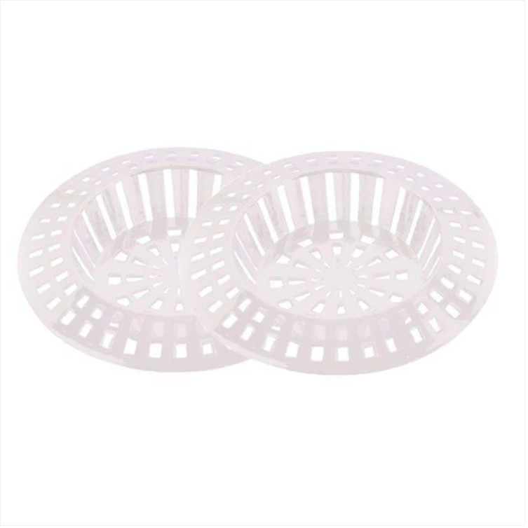 Value Pack Of 2 Plastic Sink Strainers White 1 1/2'' Home DIY