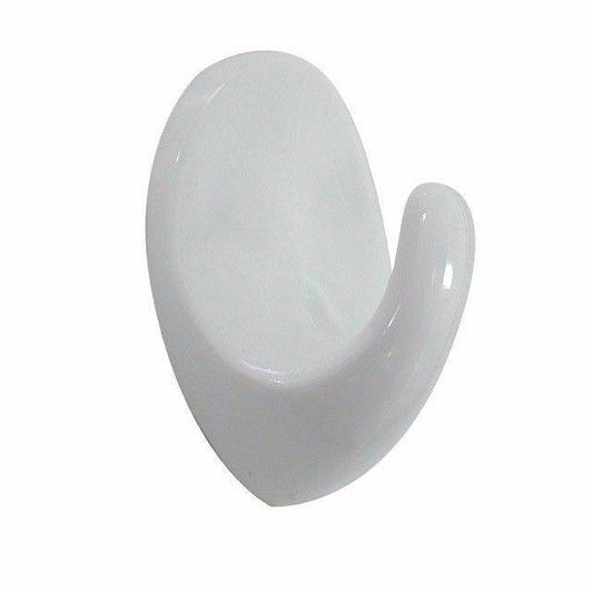 Value Pack Plastic White Large Round Hook Pack of 1