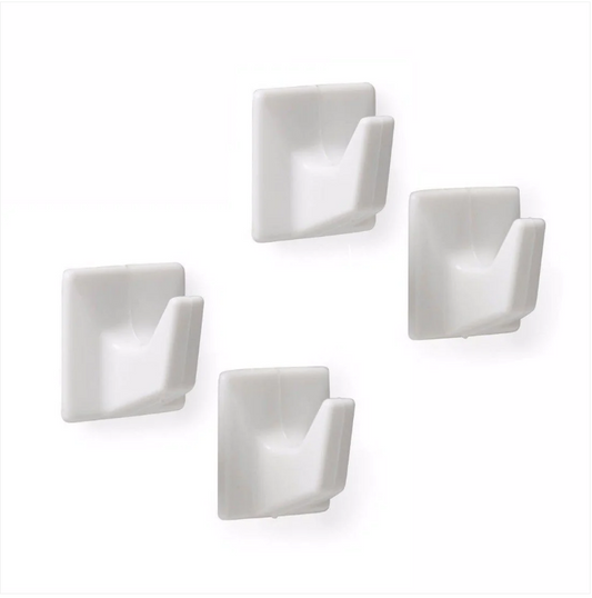 Value Pack Small Square Self Adhesive Hooks Pack of 4 Home DIY