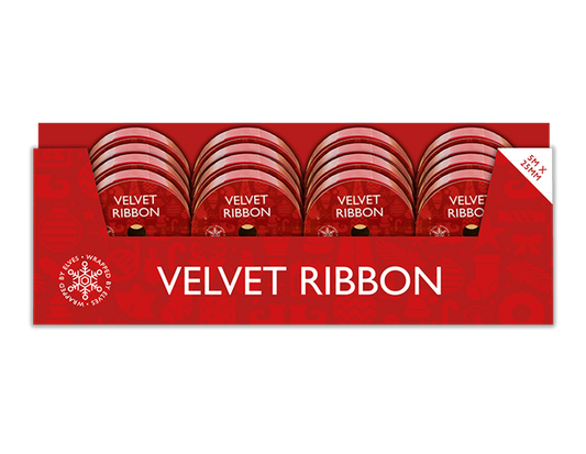 Velvet Ribbon 5m x 25mm PDQ