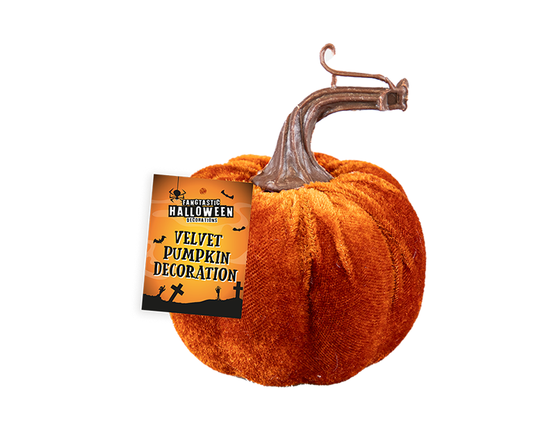 Velvet Pumpkin Decoration 8.5cm