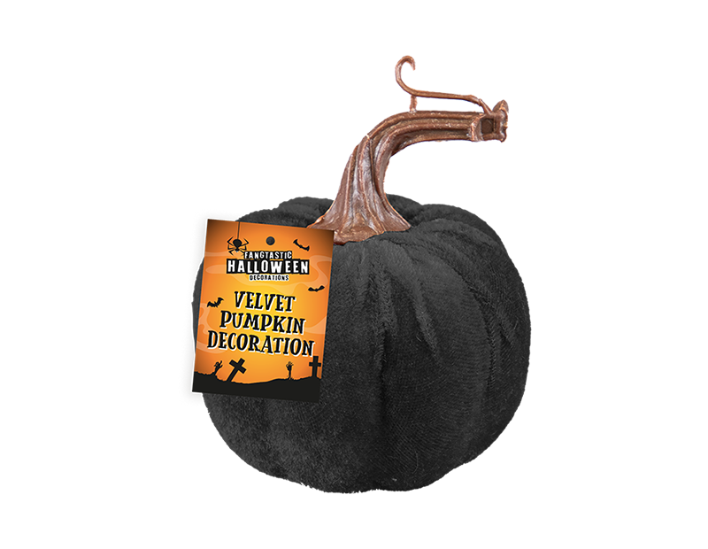 Velvet Pumpkin Decoration 8.5cm