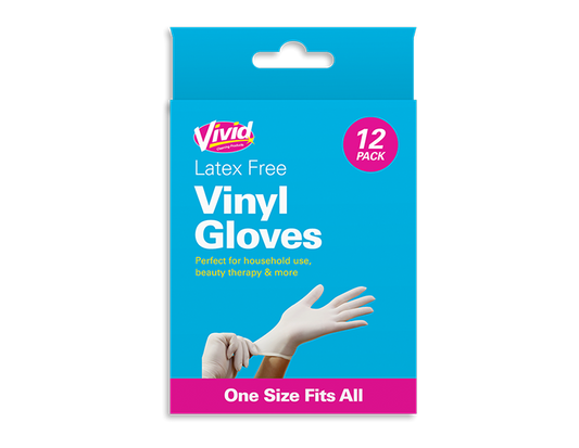 Vinyl Gloves - 12 Pack